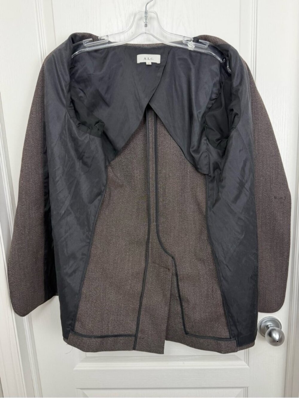 A.L.C Tailored Single Button Blazer Jacket Women's Size 10 Brown - Picture 7 of 9